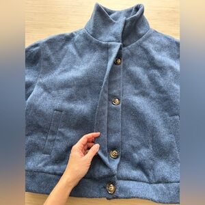 Everly Blue Button-Up Jacket